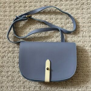 Dusty blue saddle bag
